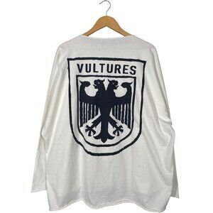 YZY Ye ¥$ Vultures Double Sided Logo Long Sleeve T-Shirt White men's 2